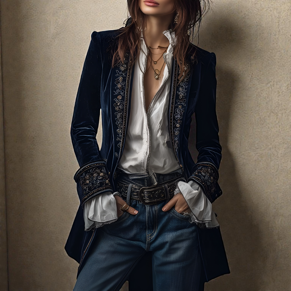 Tereza | Elegantiška aksominė striukė